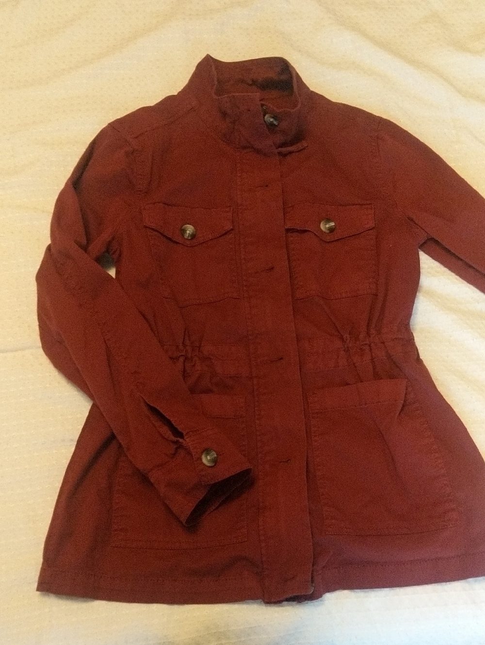 Sonoma Burgundy Utility Jacket with Button Front